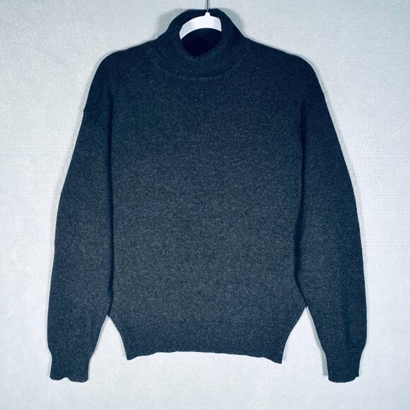 J Crew Orsman Cashmere Sweater Womens S Gray Turtleneck Pullover Quiet Luxury - Picture 1 of 11